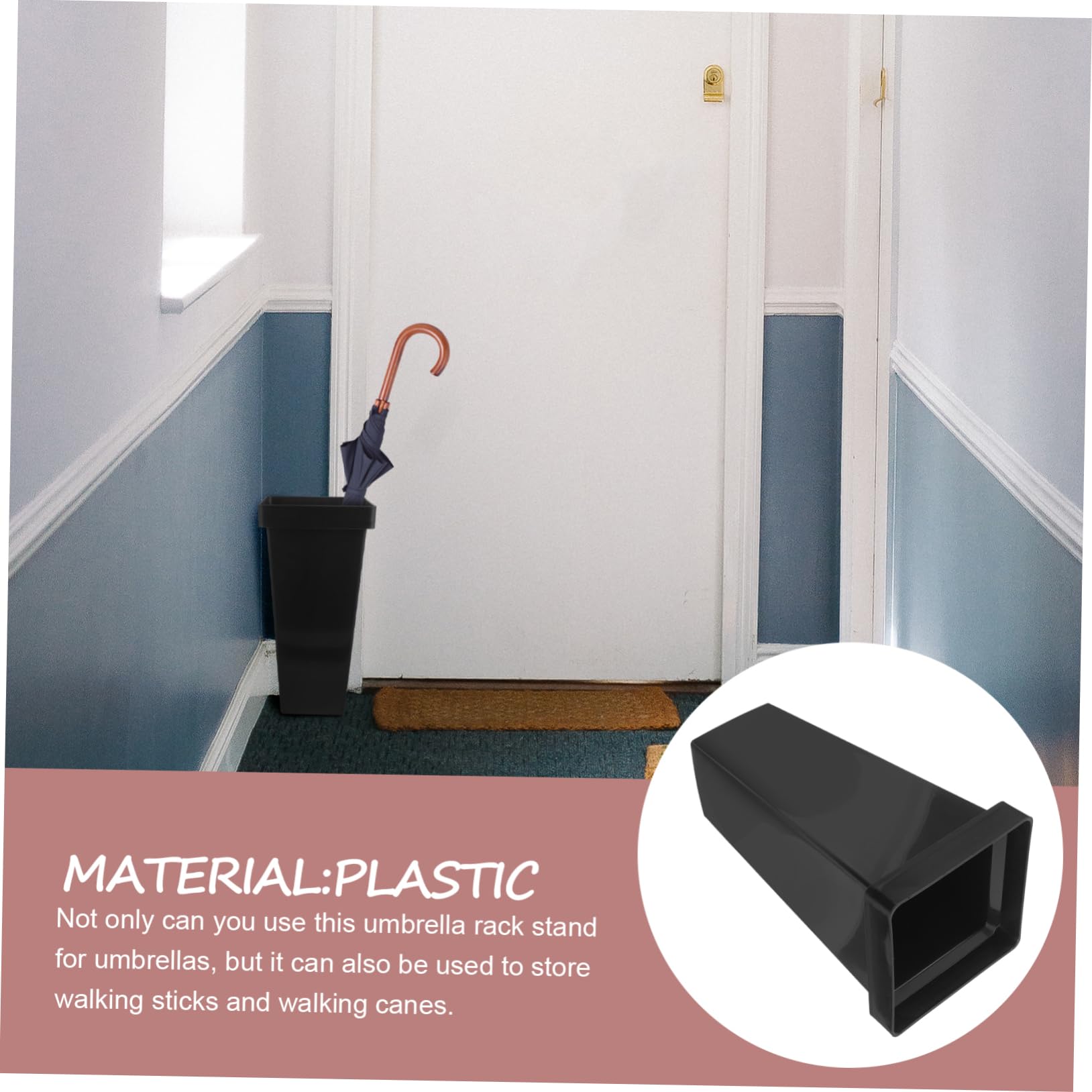 DOITOOL Outside Umbrellas entryway Umbrella Stand Household Storage Rack Major Black Umbrella Umbrella Stand Indoor Outdoor Umbrella Holder Outdoor Umbrella Stand