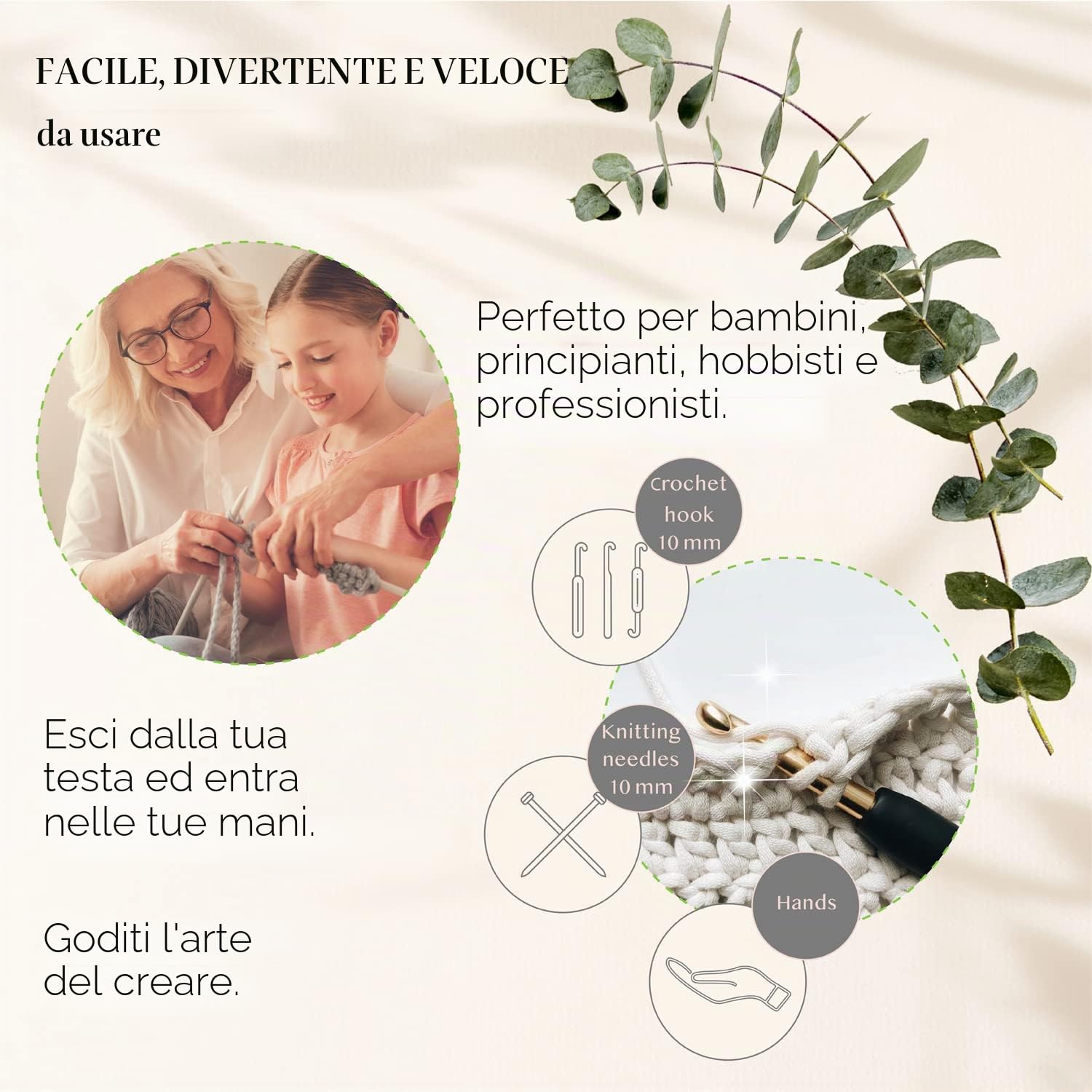 MeriWoolArt® Filato tessile Macramè per uncinetto e maglia - Filato per magliette piatte glitterate fai da te spessore 10 mm, 125 m - Filato di cotone riciclato con Lurex, Viscosa