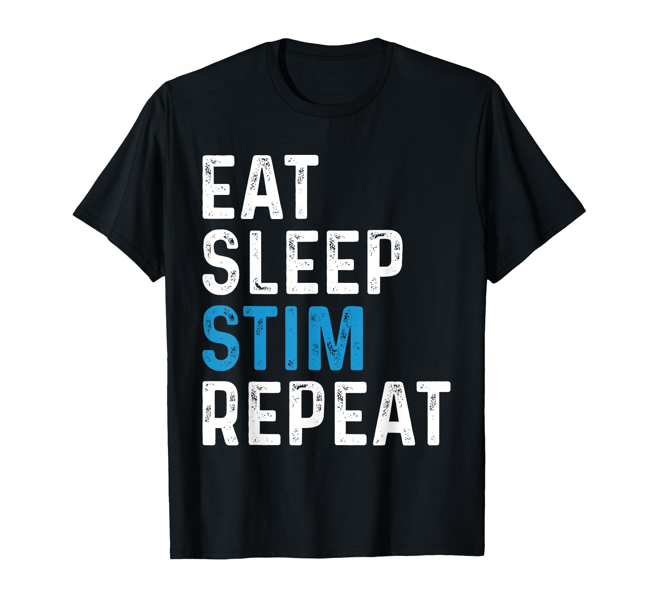 Eat Sleep Stim Repeat Stimming Autism Awareness Kids Boys T-Shirt