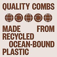 Vista 7 de WAVEY Peine de pelo de calidad para hombres y mujeres, plástico océano reciclado, 7 pulgadas de largo, perfecto para el hogar y los viajes, dientes