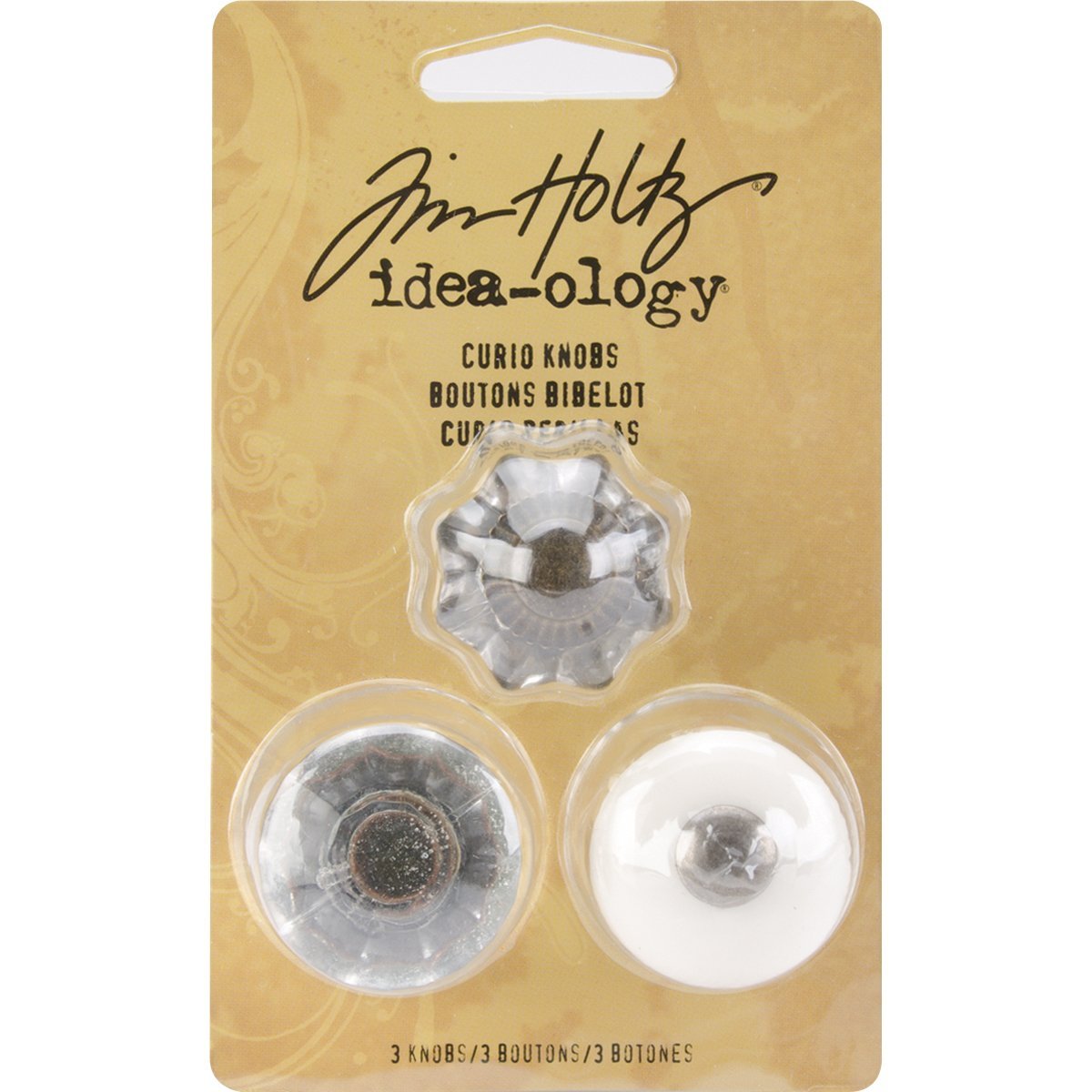 Advantus TH92840 Plastic Idea-Ology Curio Knobs 1-inch x 0.875-inch, Silver