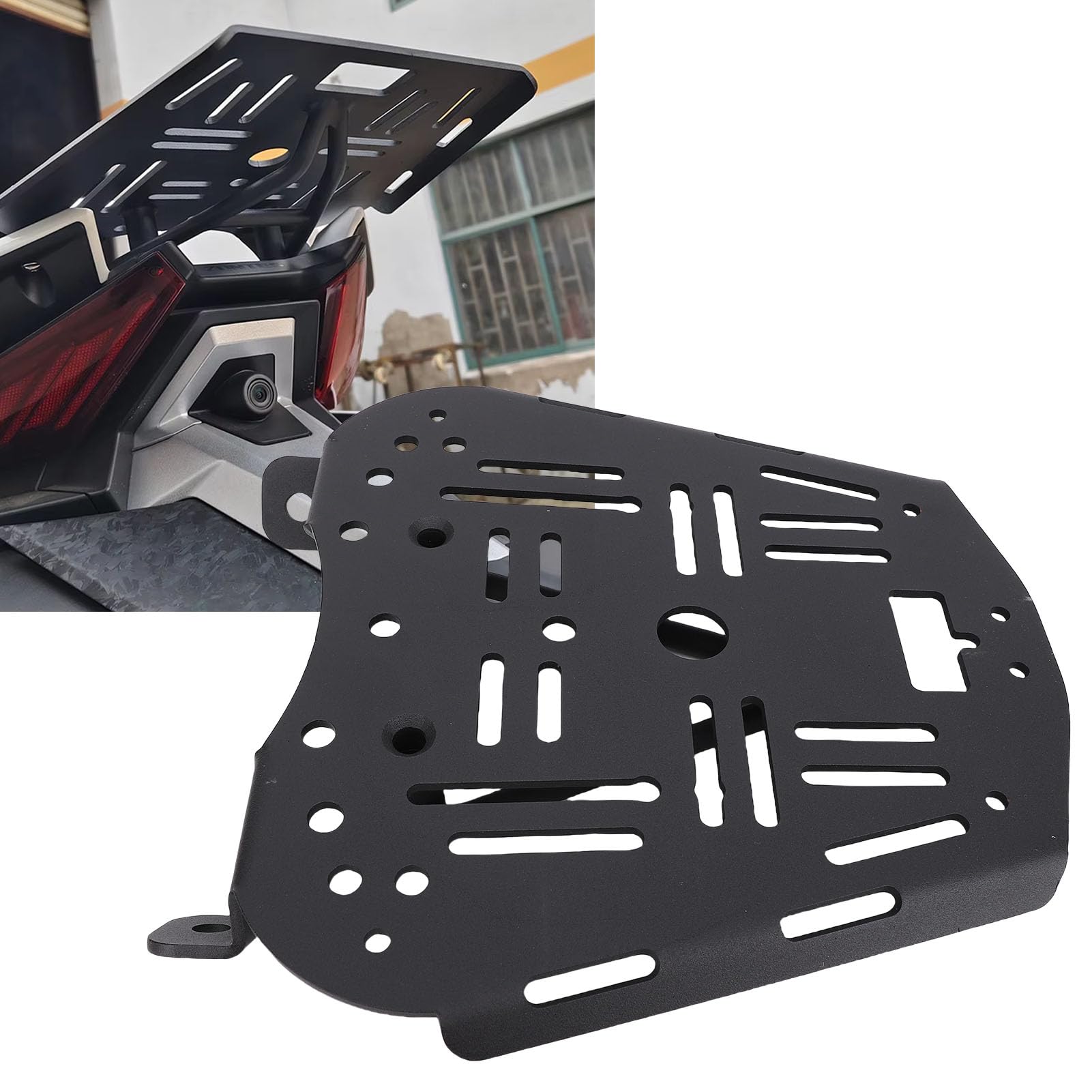 Caja de Placa Base Inferior Acero de Carbono Reemplazo de Placa de Montaje de Estuche Trasero Removible de Acero Trasero para Zontes 368g 501g