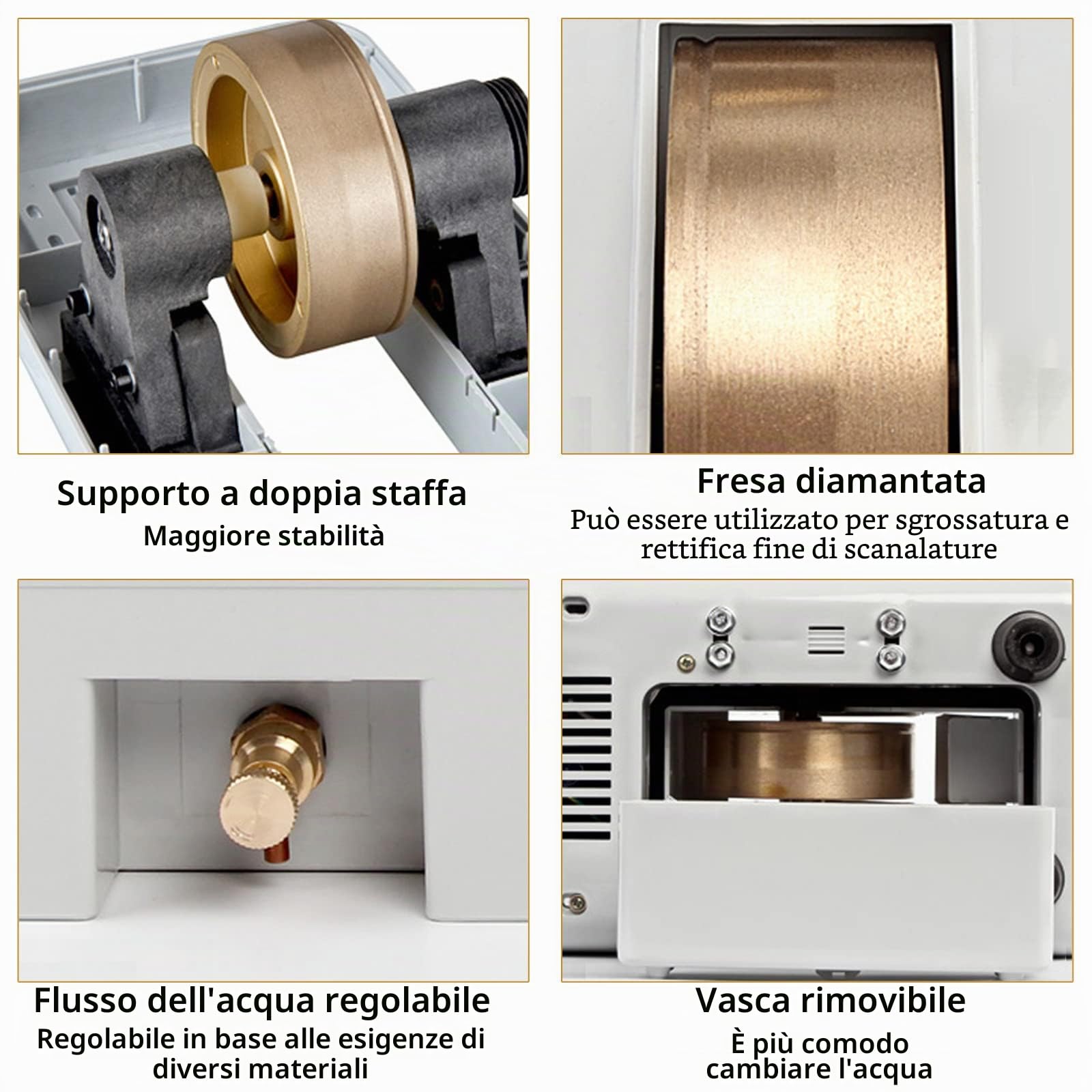 FADALE Smerigliatrice Ottica Manuale per Lenti, Smerigliatrice Manuale per Occhiali Smerigliatrice Manuale per Occhiali, Scanalatura Ruvida E Fine E a Forma di V, Molatrice per Occhiali