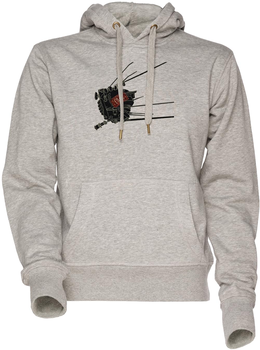 Ed-E Unisexo Hombre Mujer Sudadera con Capucha Gris Men's Women's Hoodie Sweatshirt Grey