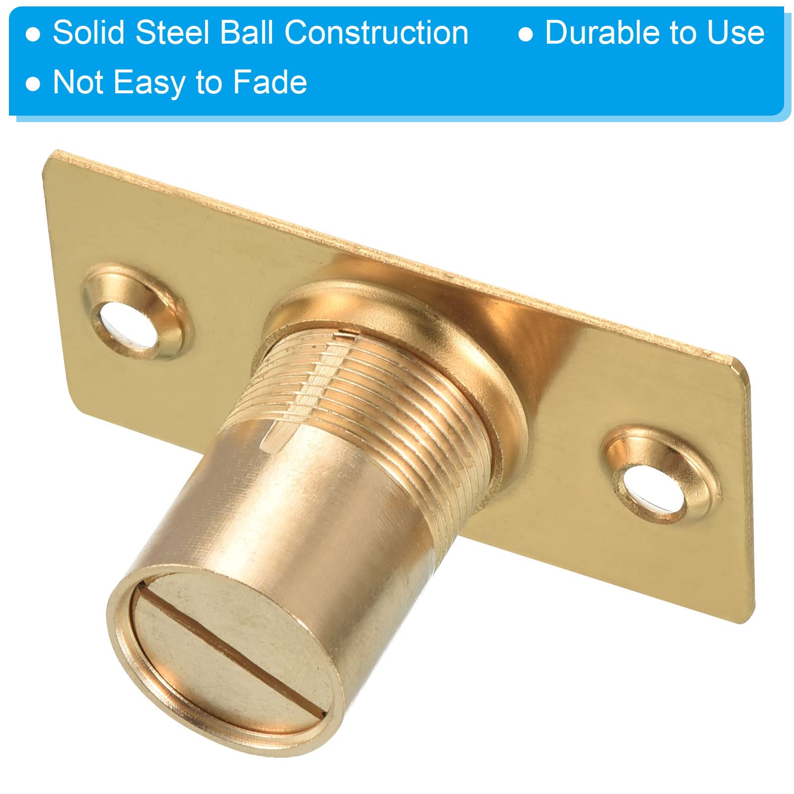 Loquet à Boule Pour Porte De Placard – 4 Paires Métal, Fini Or, Uxcell