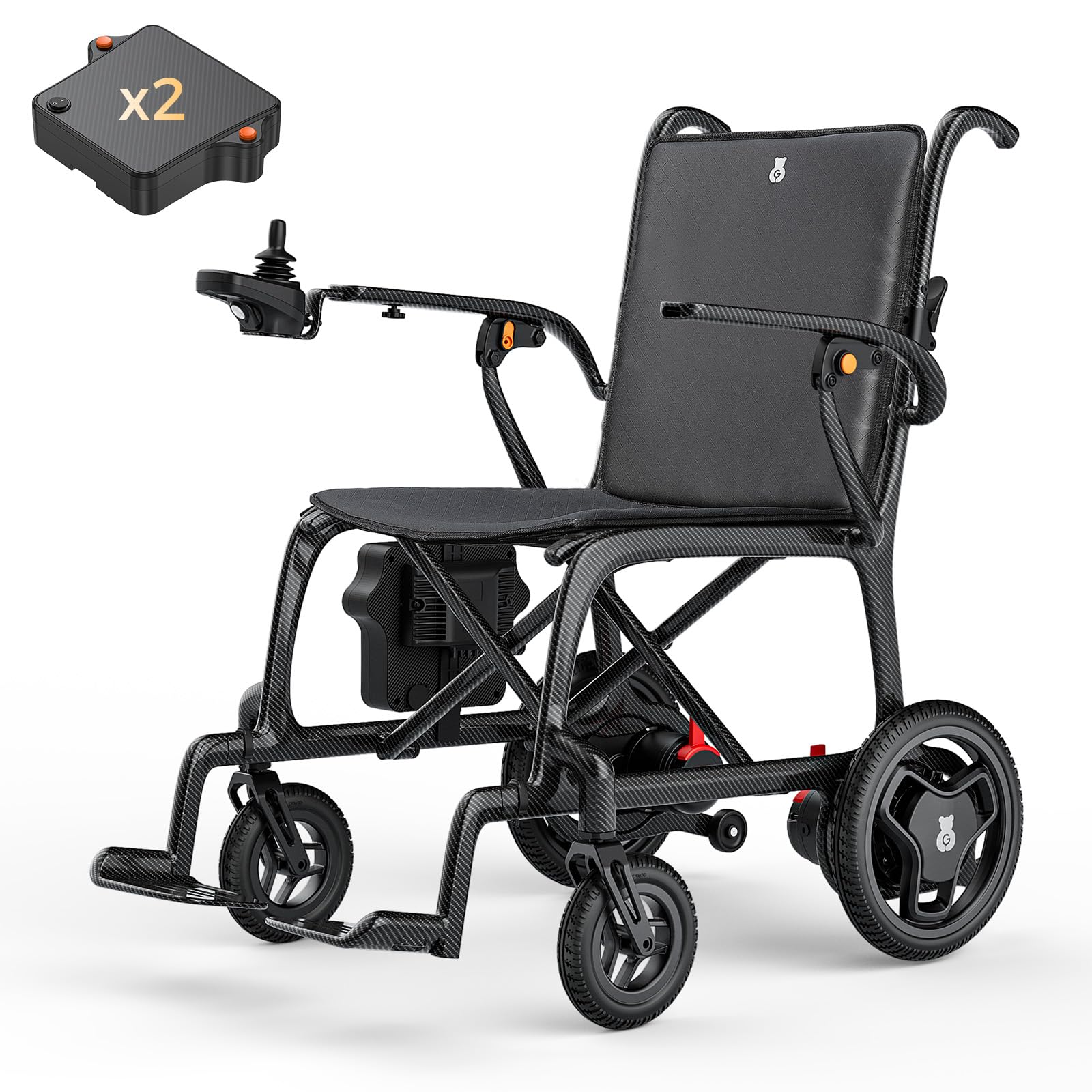 Paiseec Q5 22lbs Lightest Folding Electric Wheelchair, 100% Carbon Fiber