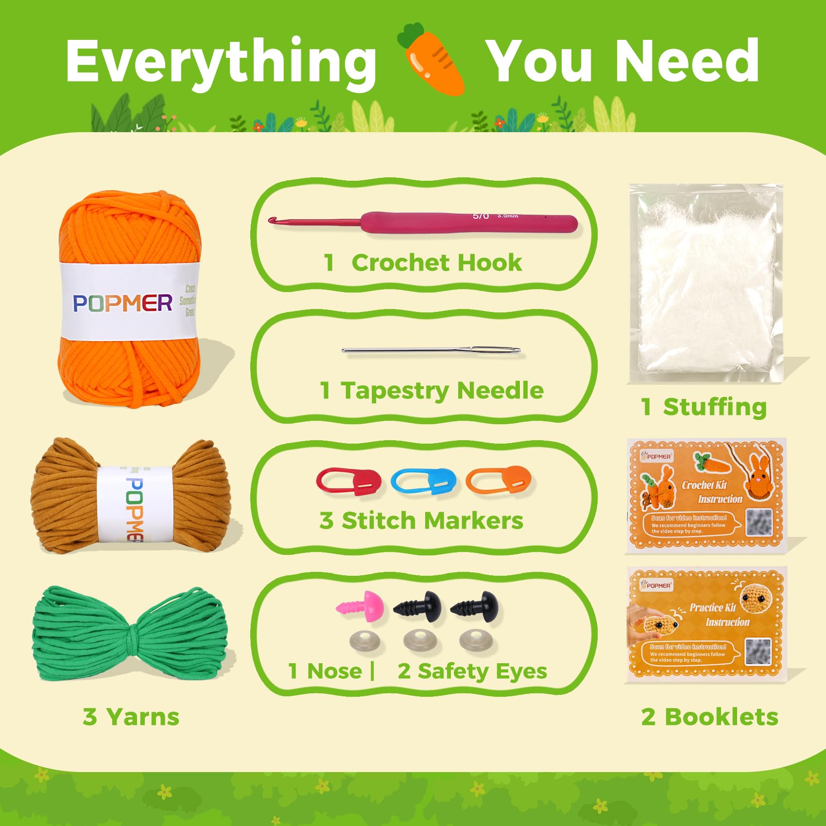Beginner Crochet Kit - Make Cute Crafts! -7