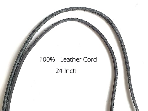 Miniatura 4 de Copper cross Necklace for Men women with Leather Chain Vintage Look Nail & Cross  Large Rustic cross pendant necklace Genuine leather chain 24