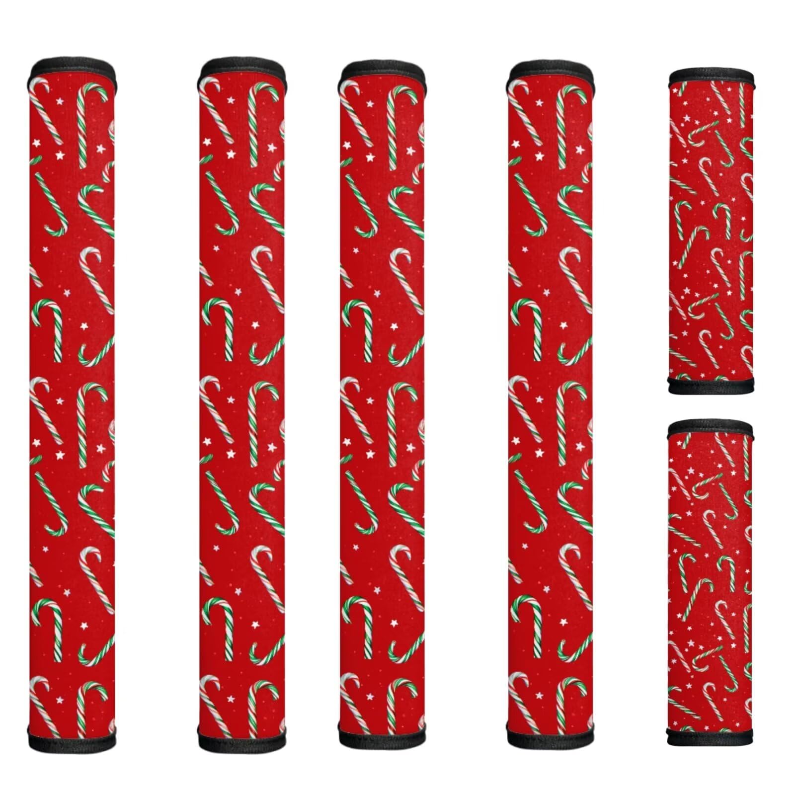 Christmas 6 Piece Refrigerator Handle Covers Non Slip Fridge Handle Covers Washable Appliance Handles Cover for Fridge Microwave Stove Dishwasher Christmas Decor for Kitchen