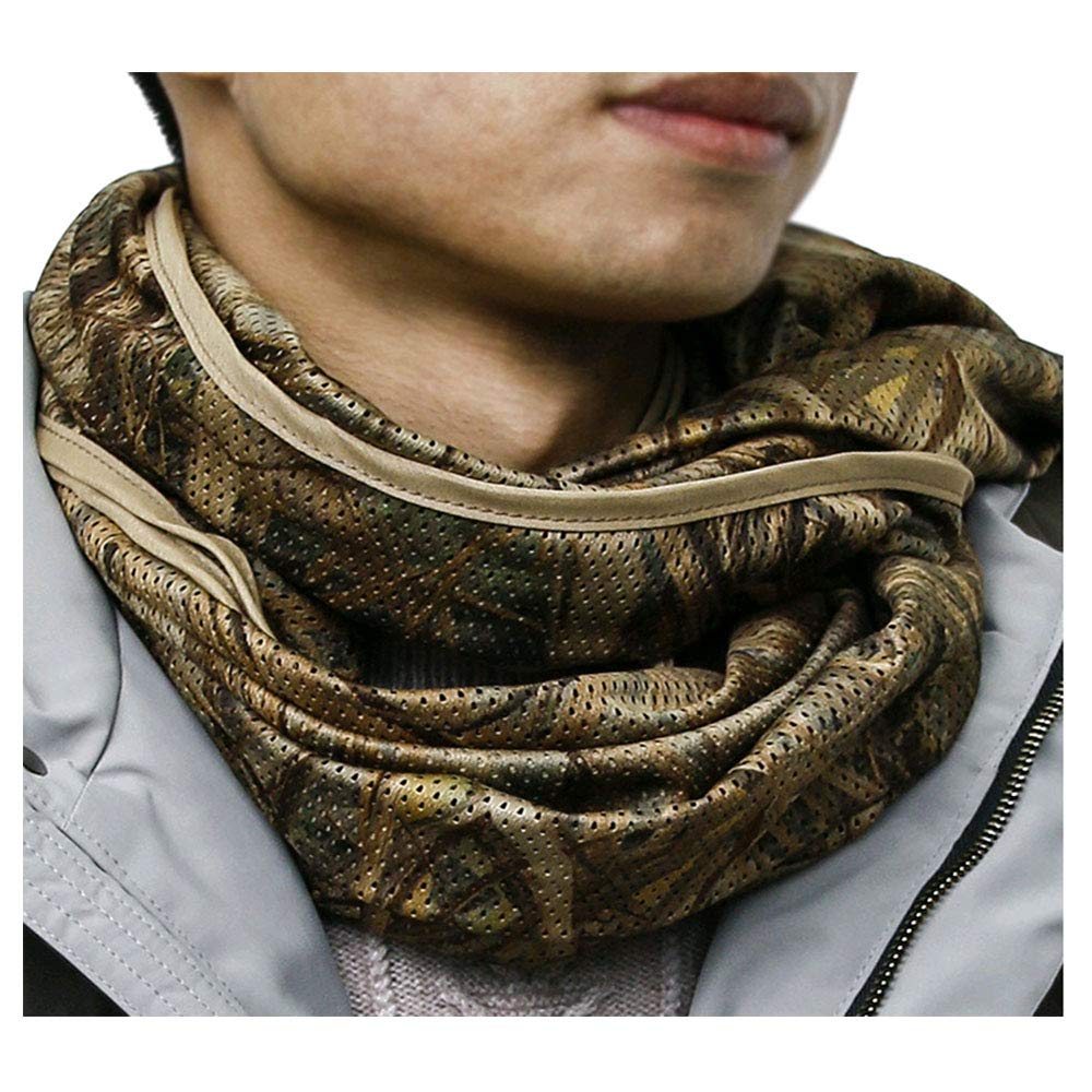Namvo Pañuelo táctico de Secado rápido para la Cabeza con Red de Malla de Camuflaje Protección contra la Arena a Prueba de Viento para Deportes al Aire Libre Caza en el Desierto Ciclismo (Multicam)