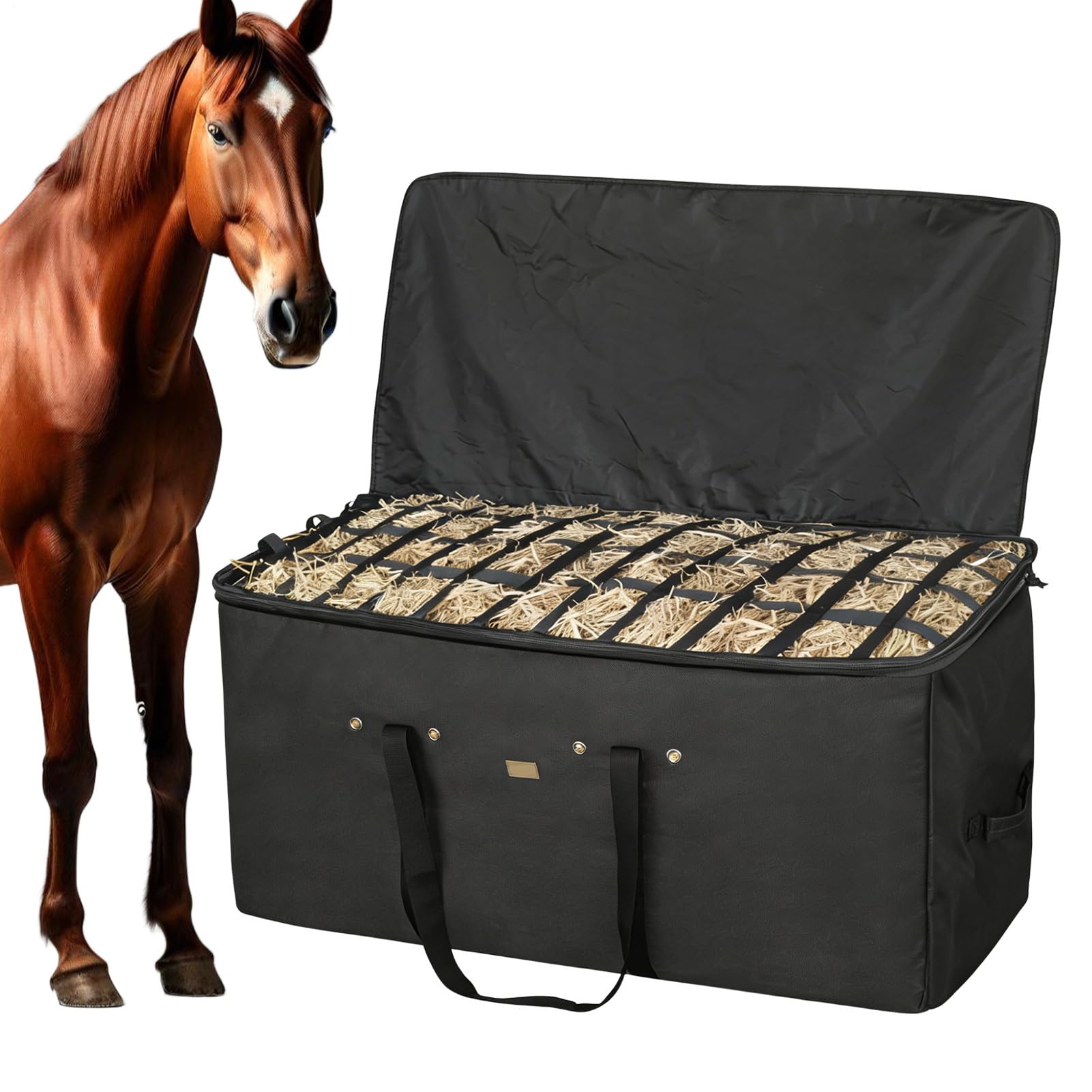 Rete da fieno per cavallo 112x46x56 cm Migliora la digestione Distributore