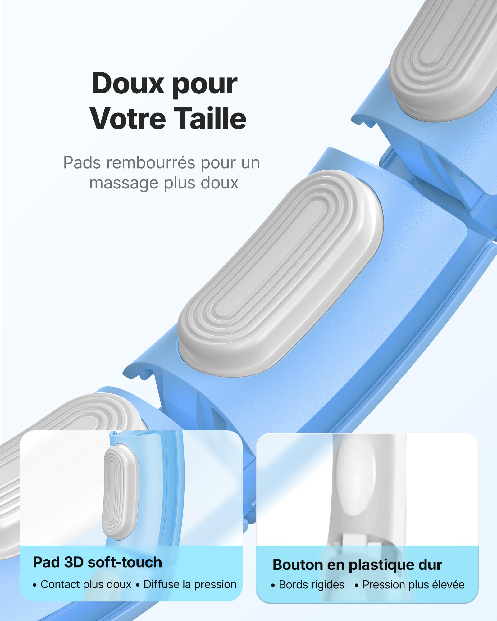 MERACH Hula Hoop pour Adultes avec Compteur de Calories, Hula Hoop Fitness Silencieux, Démontable, pour Tour de Taille 84-144 cm, pour Brûler Les Graisses et Cardio