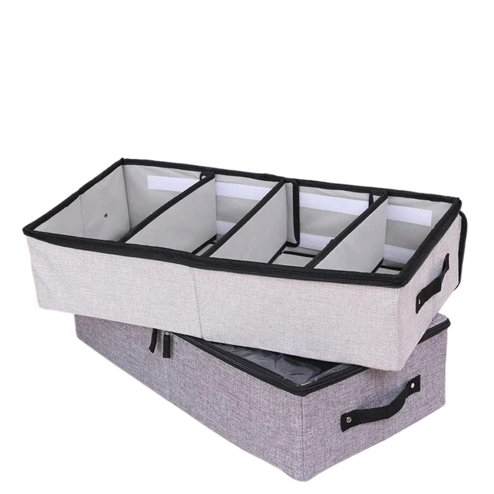Pudełko do przechowywania bielizny, Składane pudełko do przechowywania przegródka na bieliznę z pokrywką organizer szafy buty(Darkgray)