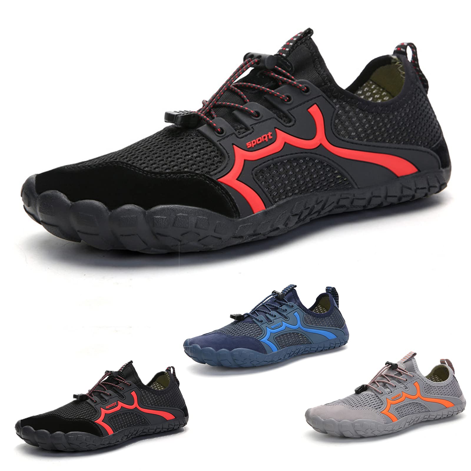 Scarpe a Piedi Nudi,Scarpe da Acqua Scarpe da Acqua Sportive ad Asciugatura Rapida da Donna da Uomo, della Punta Anti-collisione a Cinque Dita,Scarpe da Barca da Guida Unisex da Spiaggia