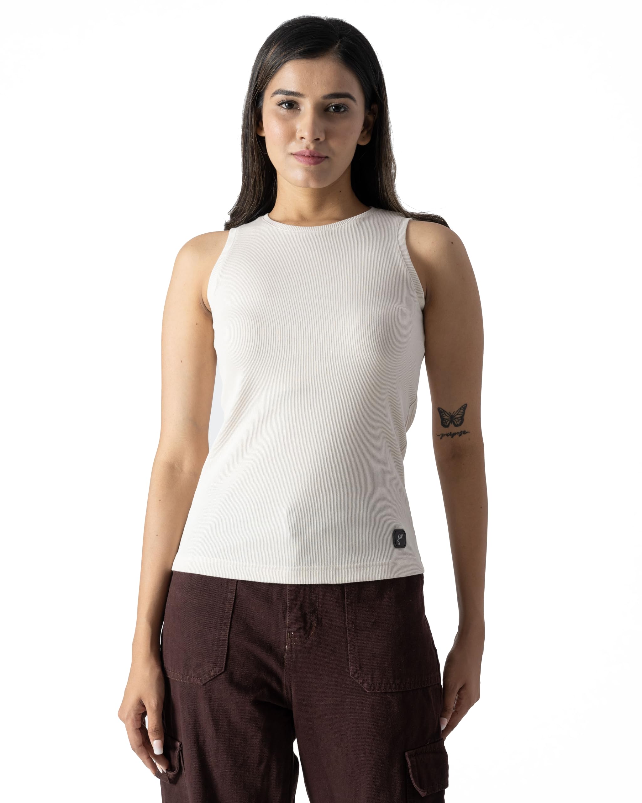 femree Women's Ribbed Tank Top | Sleeveless top for Women Stylish Tops-picture-26