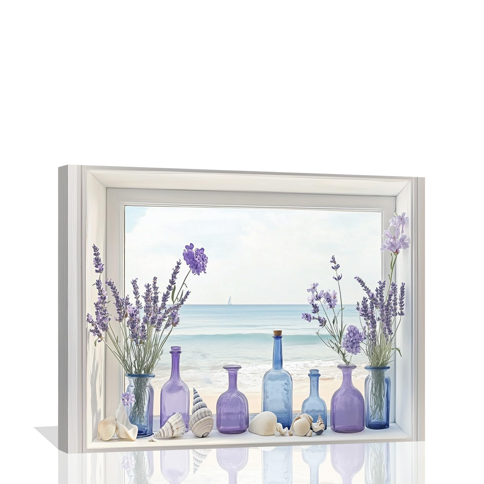 Lavender Wall Art Poster - Coastal Floral Prints -1