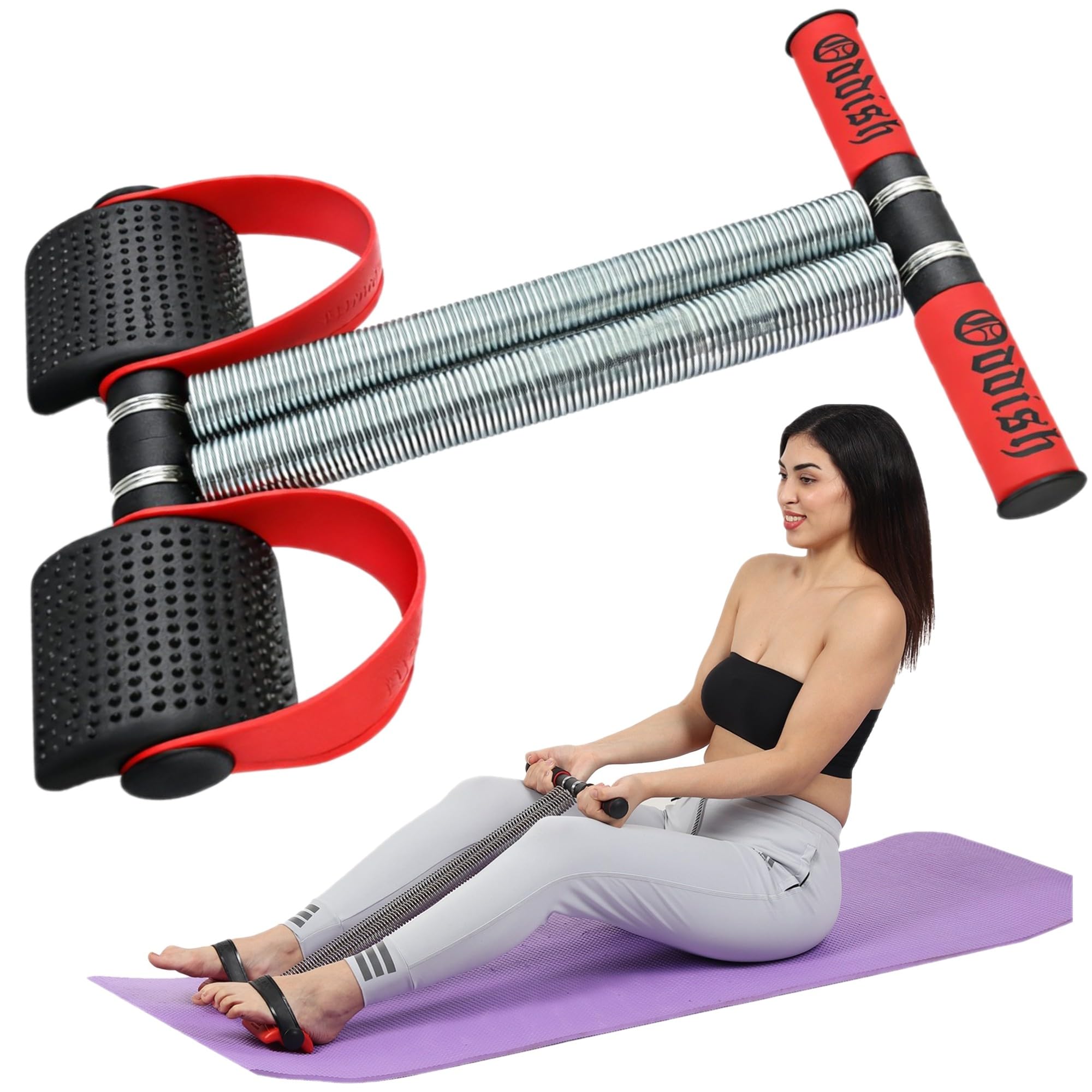 Oddish; Way To Fitness Double Spring Tummy Trimmer With Cofartable Foam Grip Handle For Men and Women for Abs Workout Stomach Exercise Machine for Women and Men Exercise in Gym, Home for Abdominal, Belly Exercise Waist Trimmer (TUMMY TRIMMER)