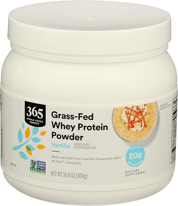 365 by Whole Foods Market, Protein Whey Grassfed Vanilla, 10.8 Ounce Health