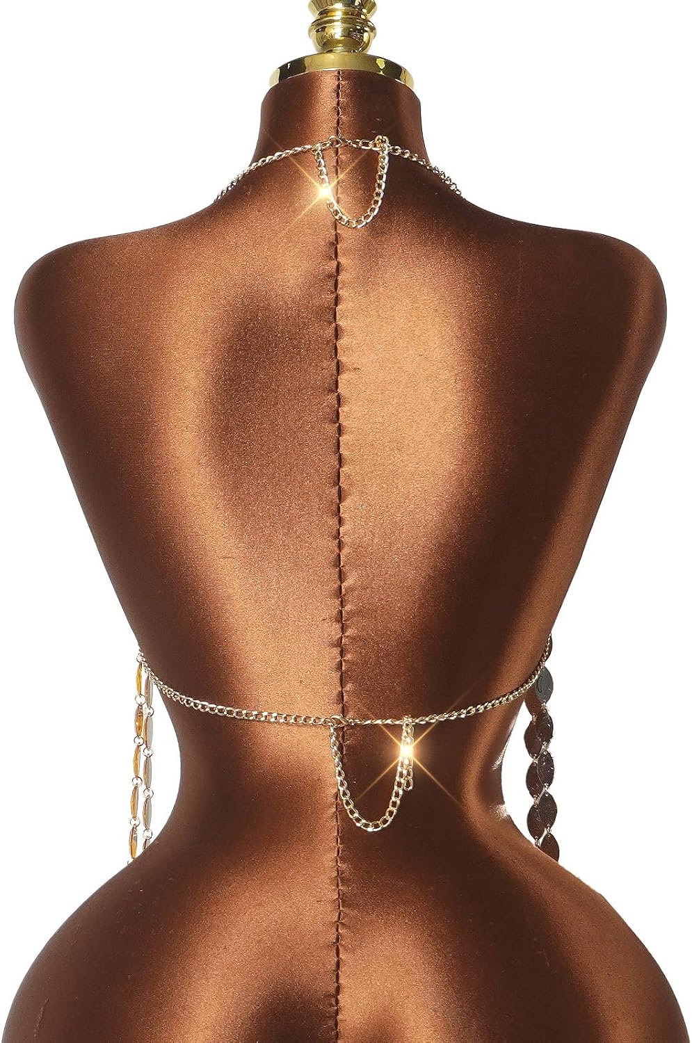 Crystal Body Chain for Women Halter Body Jewelry Beach Festival Bikini Top