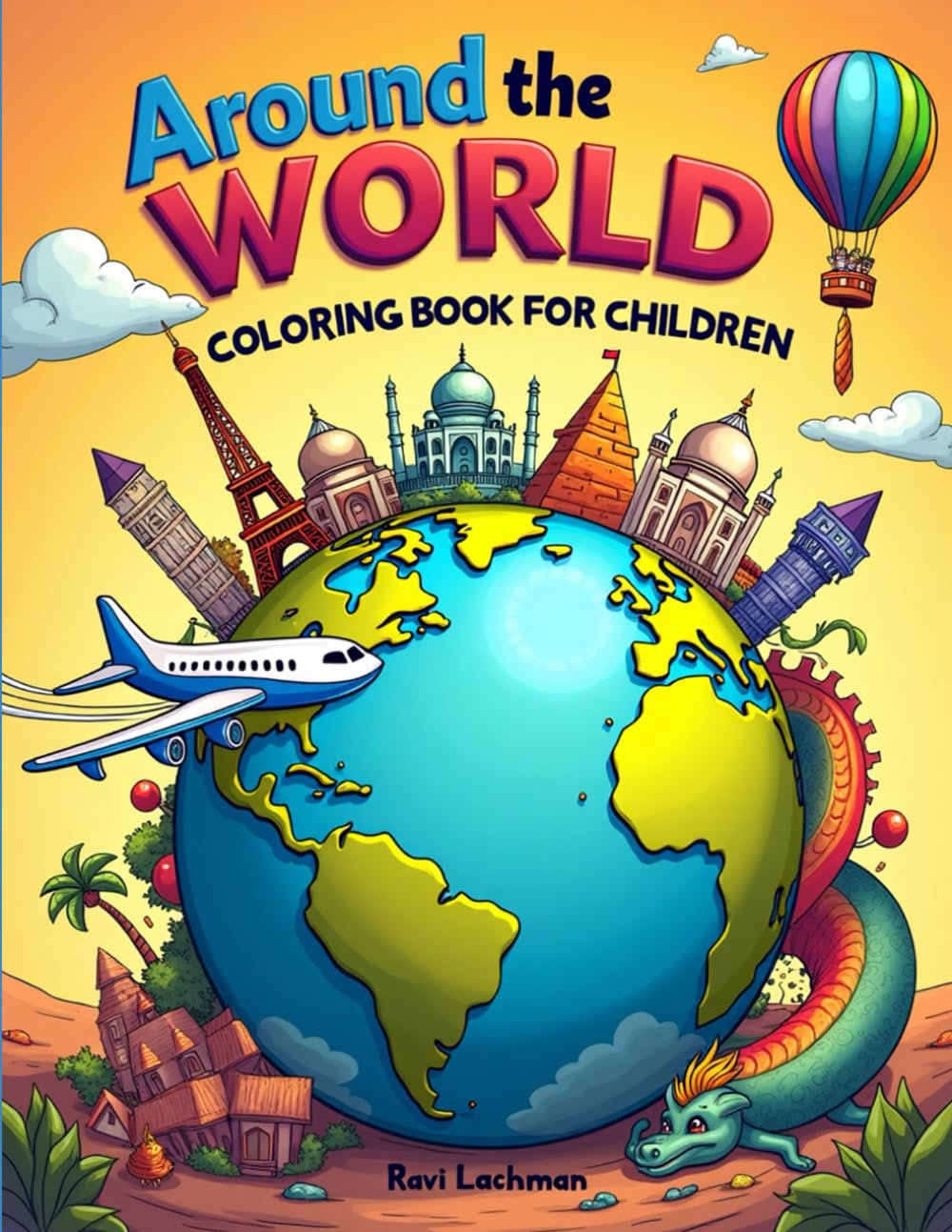 Around The World Coloring Book for Children