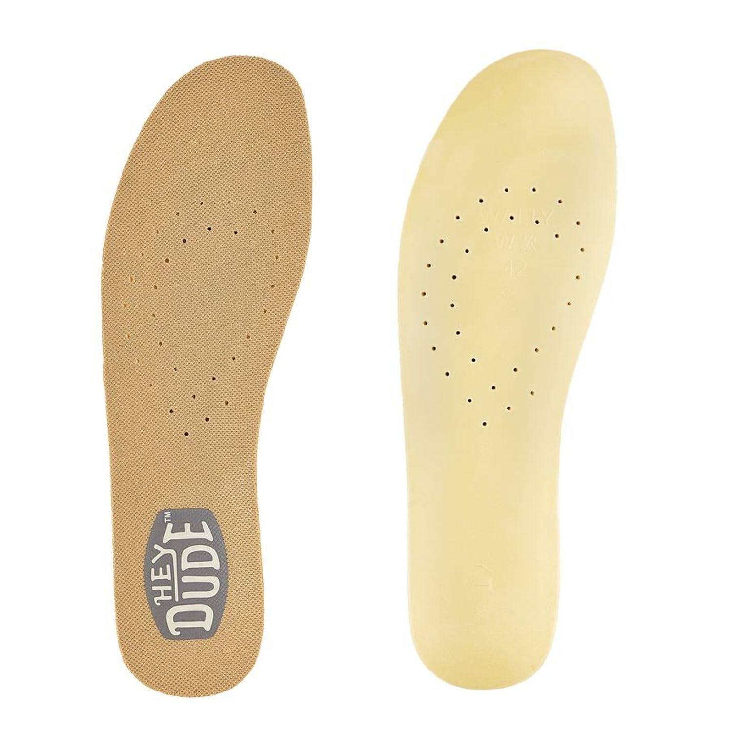 Hey Dude Men's Micro Mesh Insoles Tan Size 12 | Men's Shoes | Men Slip-on Insoles | Comfortable & Light-Weight