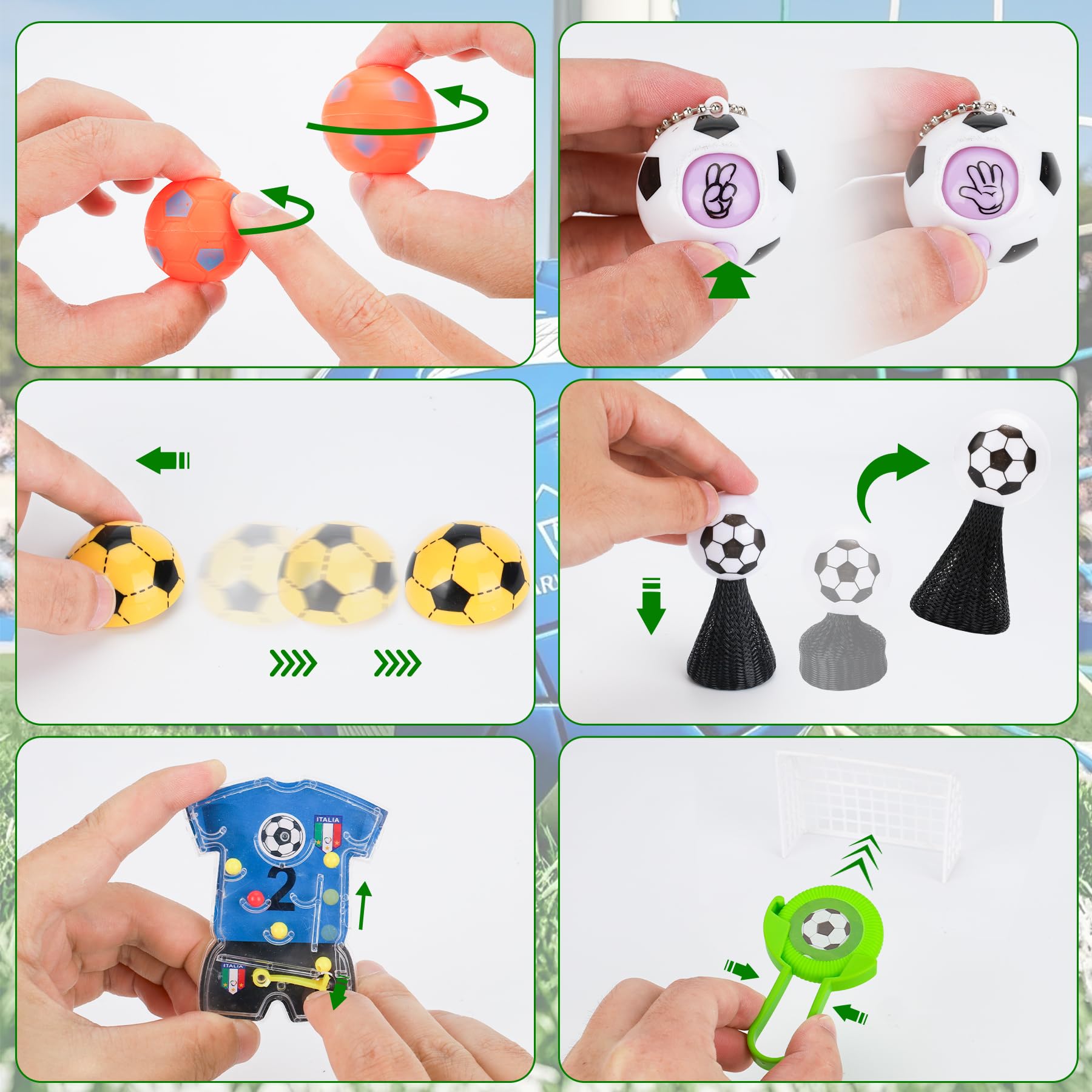 Calendario de Adviento de fútbol 2025, regalos de cuenta regresiva de Navidad de 24 días para niños y niñas, calendario de Adviento con accesorios de fútbol, relleno de calcetines de Navidad, regalos