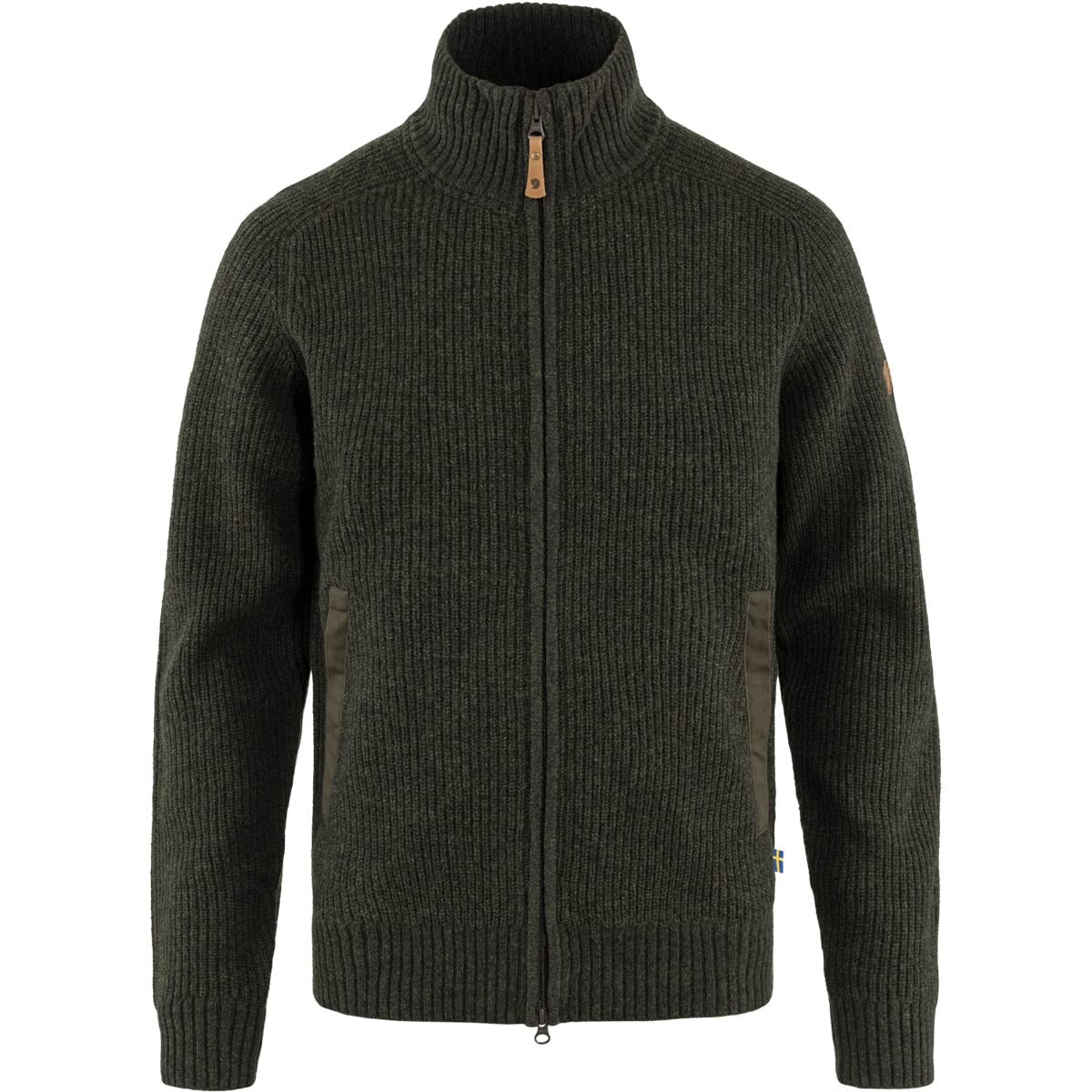 Fjallraven 87071-633 Övik Zip Cardigan Knit M/Övik Zip Cardigan Knit M Sweatshirt Men's Dark Olive Size M