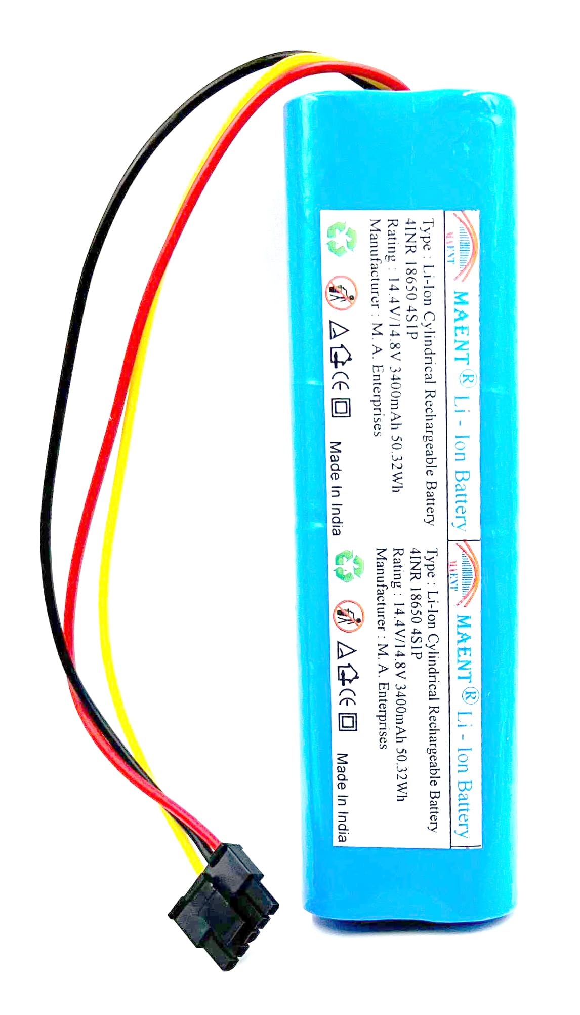 MAENT® 14.4V 14.8V Replacement Battery Compatible with ILIFE A11, CECOTEC Conga 3290, Viomi SE, Xiaomi mi Robot Vacuum mop pro, Viomi V2 V2pro V3 V3pro SE Robot Vacuum Cleaner, Wyze (3200, Milliamps)-image-5