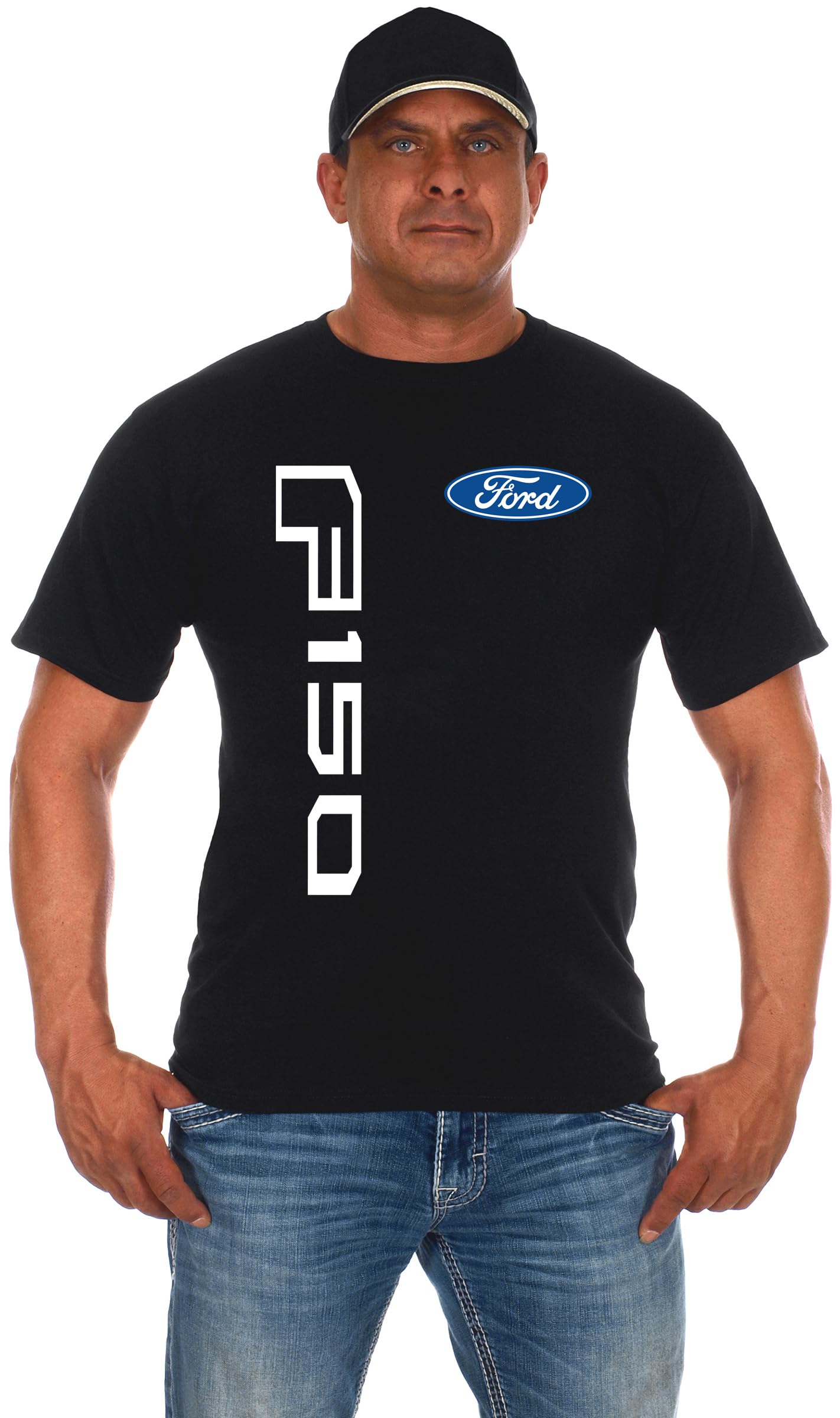 JH DESIGN GROUPJH Design Men's Ford F150 Truck Classic T-Shirt Short Sleeve Crew Neck Shirt