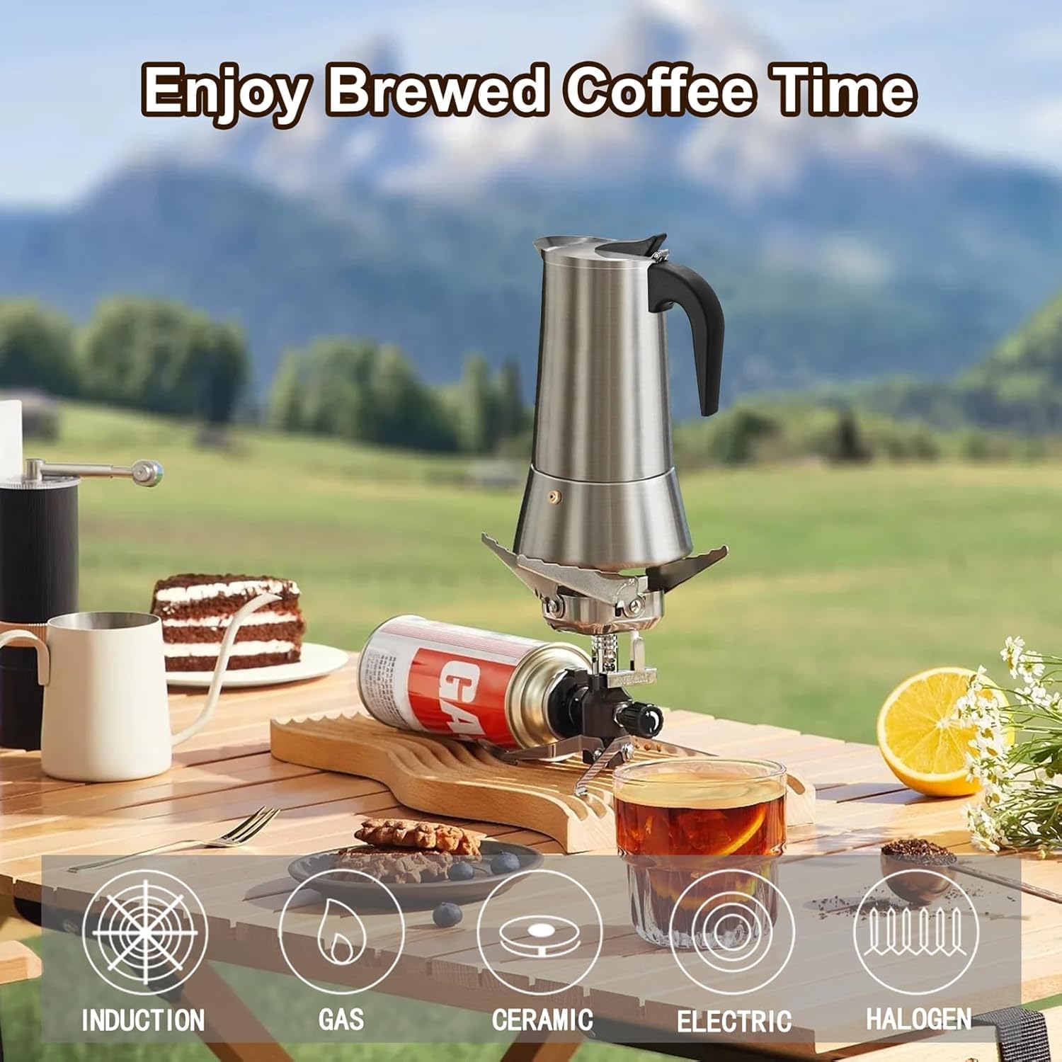 NESTIC Stainless Steel Moka Pot - Espresso Maker -3