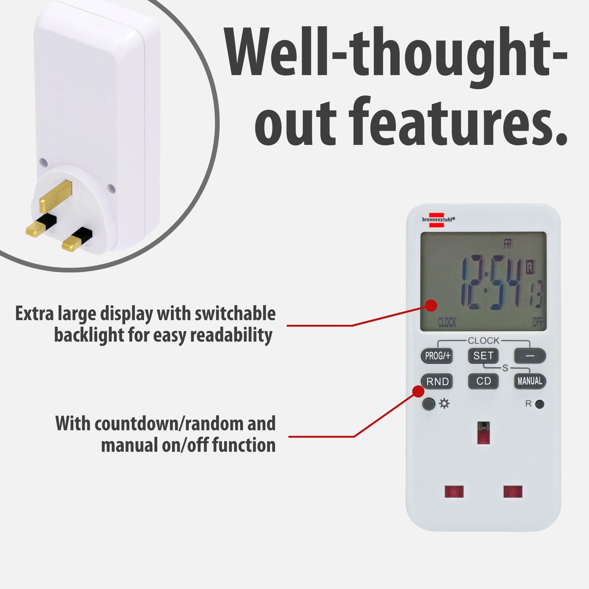 Brennenstuhl Comfort-Line Digital Weekly Timer - Image 3