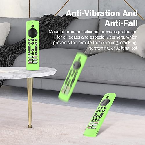 Miniatura 6 de LEFXMOPHY Funda universal Toshiba FireTV e Insignia Smart TV con 6 botones de acceso directo a distancia, funda protectora de silicona verde que