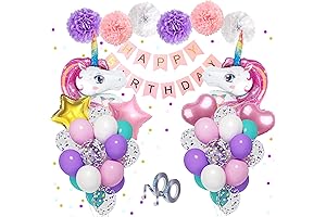 Enormous Unicorn Birthday Decorations for Girls