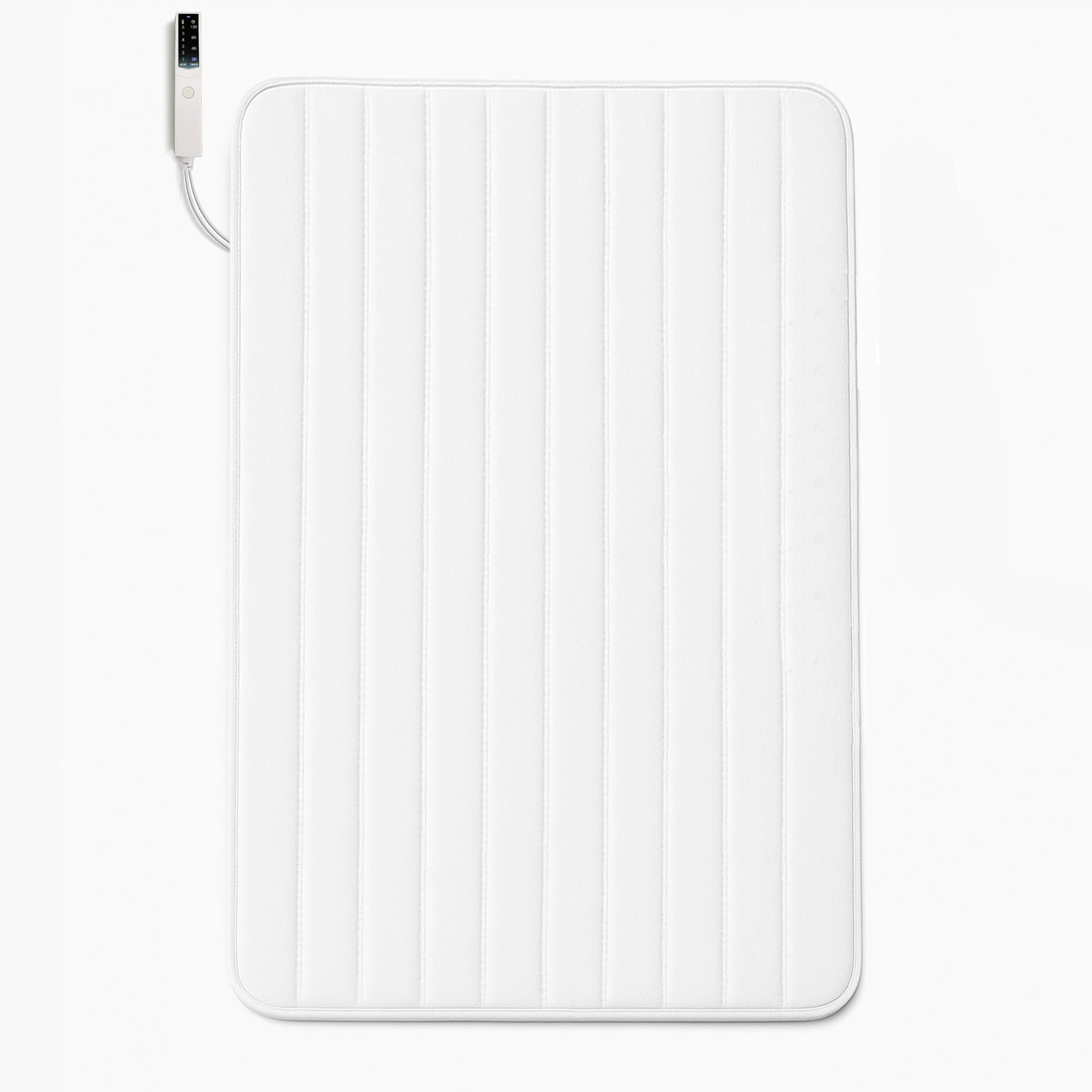 Coprimaterasso Elettrico Scaldaletto Made in Italy, Lavabile, Anallergico, 6 Temperature, 4 Timer, Lato Comando Personalizzabile, Sicuro e Confortevole (WHITE, 150X98)