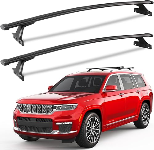Barras transversales de techo resistentes de 220 libras para Jeep Grand Cherokee L 2021 2022 de 3 filas y Grand Cherokee 2022 de 2 filas, barras