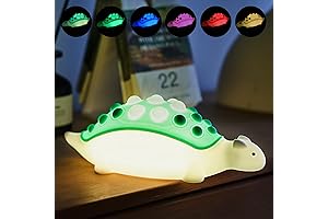 Dinosaur Kids Night Light: Silicone Dino Lamp with Bubble Pops