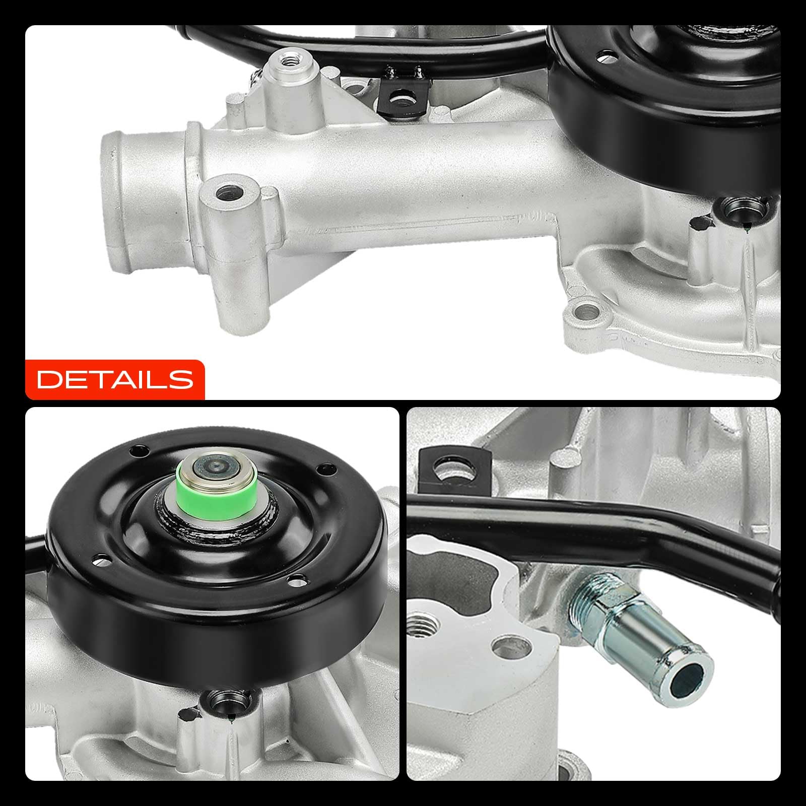 Frankberg Pompa dell'acqua con guarnizione e anello di tenuta AW7168 | Compatibile con: Ram 3500 Extended Crew Cab Pick-up, RAM 3500 Crew Cab Pick-up, Ram 2500 Pick-up D1 DC DH DM DR