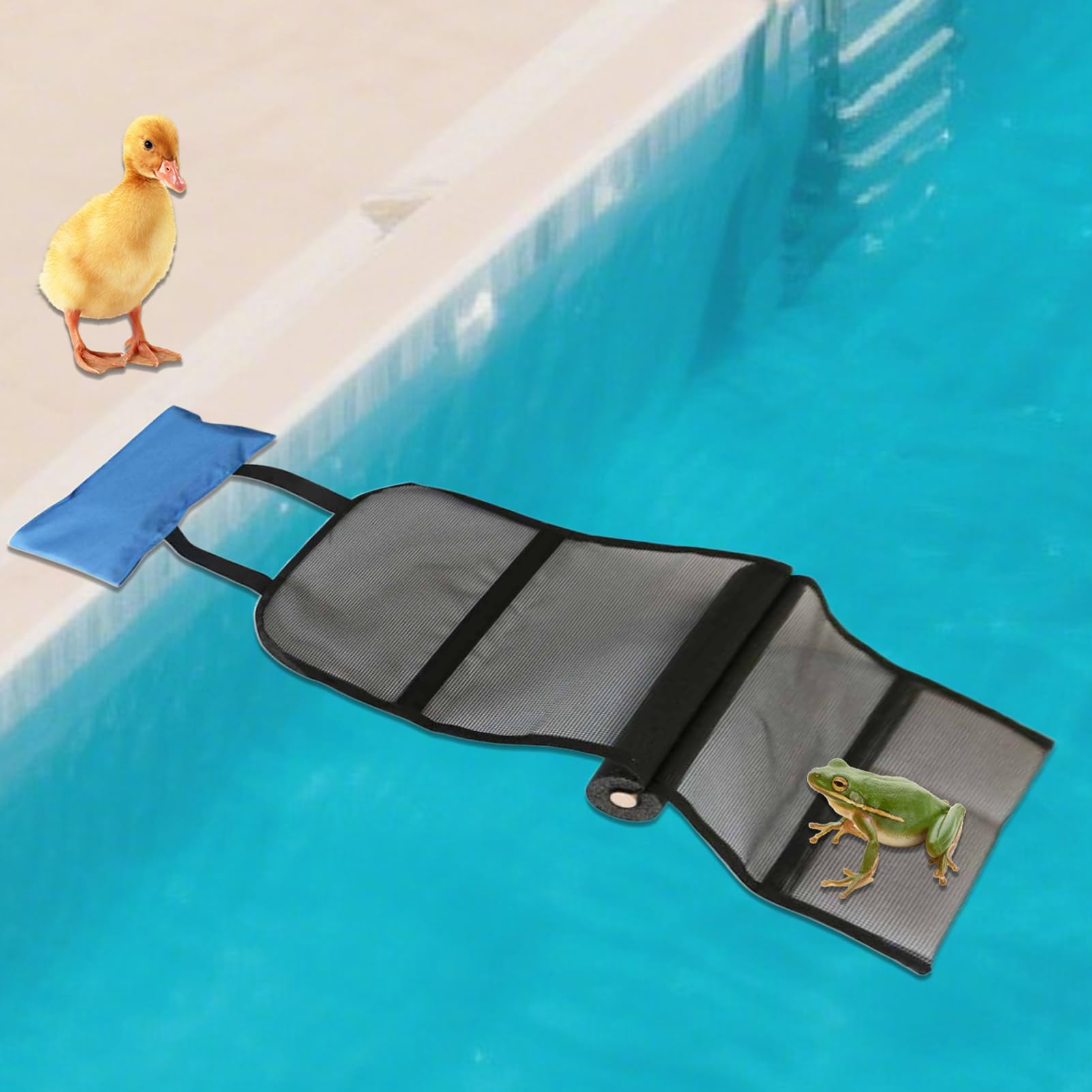 Rettungsrampe Für Tiere Pool, 1 Stück Fluchtrampe Ausstiegshilfe 97x25 cm, Pool Animal Escape Ramp, Ausstiegshilfe Für Tiere Katze Hund Igel Insekten Retten Streifenhörnchen Maus