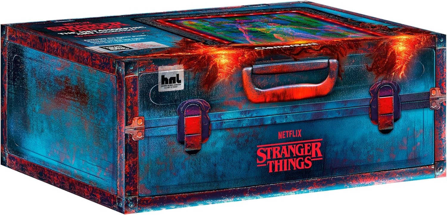 Clementoni - Puzzle Stranger Things - The DEMOGORGON'S Hunt, con luz LED: Rompecabezas de 520 Piezas, Escena Que Cambia de Color con Eleven contra Demogorgon