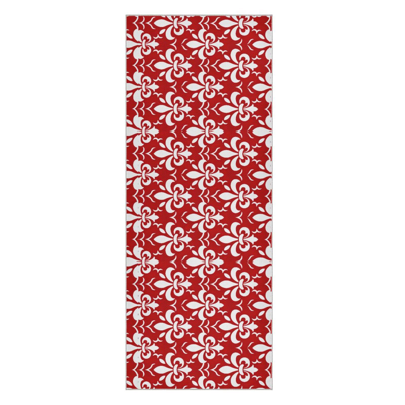 Hezely Non-Slip Hot Yoga Towel - Mat-Sized, Super-Absorbent Microfiber Sweat Towel for Gym, Bikram, Pilates and Yoga Mats,Mardi Gras