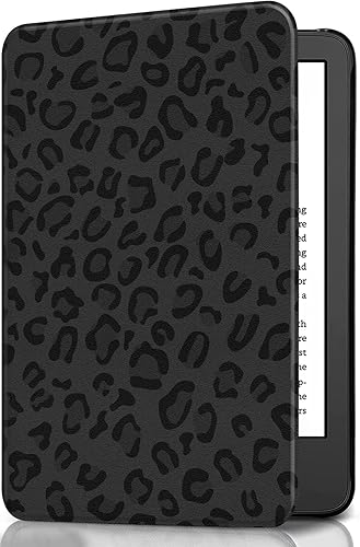 Qindaiwen Funda para Kindle básico de 6 pulgadas (11. generación), múltiples ángulos, piel sintética, delgada, con función de encendido y apagado