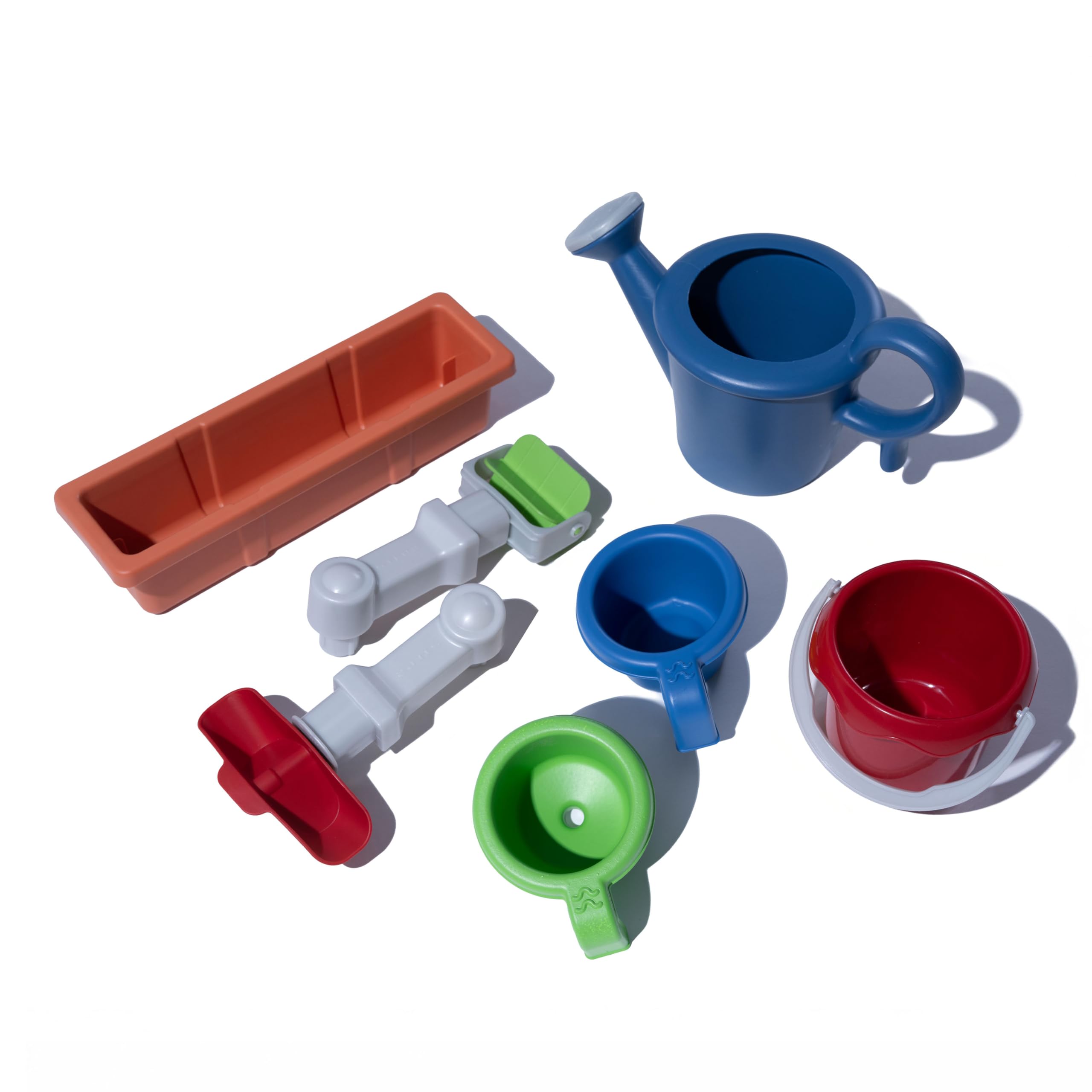 Step2 Pump & Splash Discovery Wasserspieltisch mit Pumpe | Wassertisch aus Kunststoff für Kinder in Graun & Rot | Wasser Spielzeug für den Garten mit 8-teiligem Zubehörset