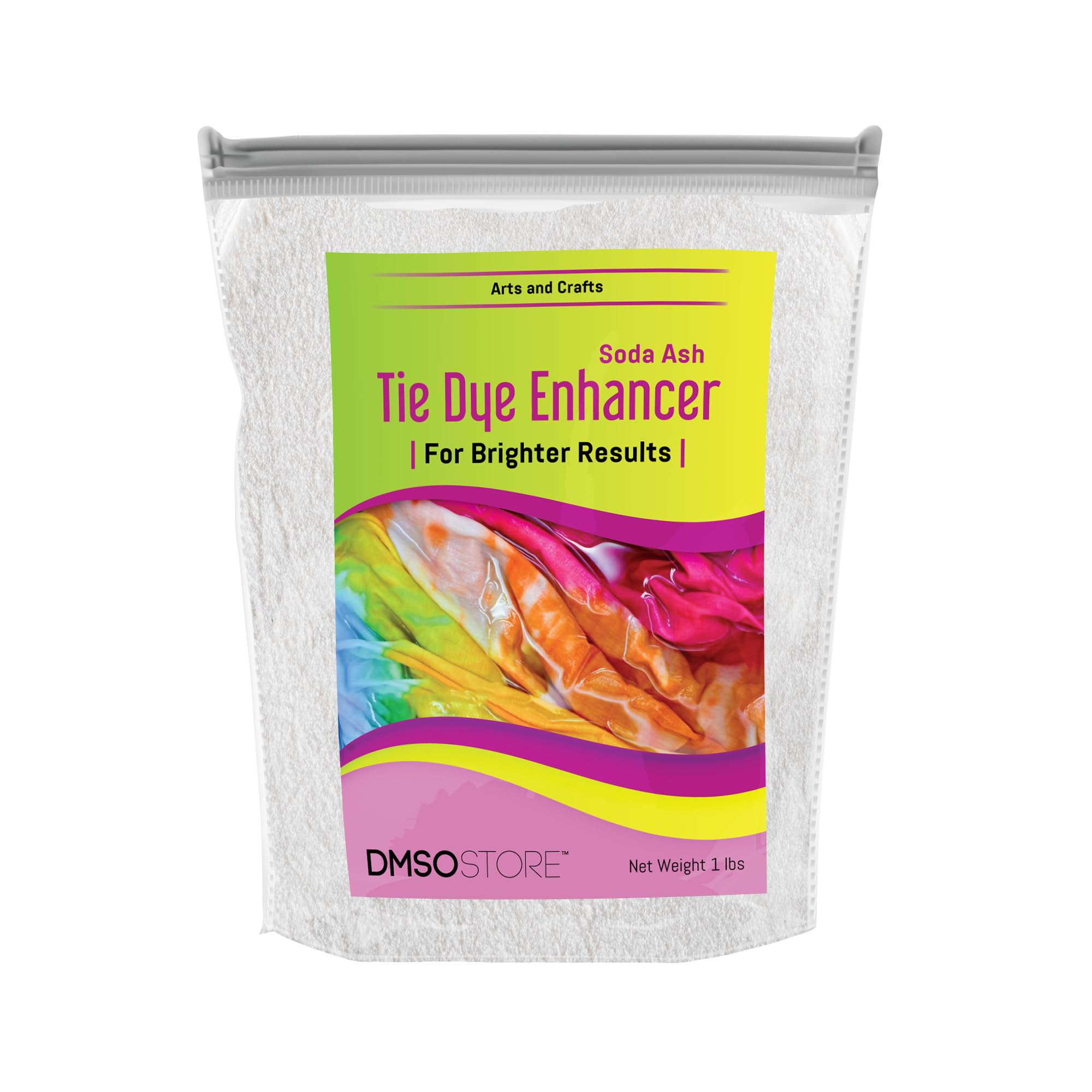 Tie Dye Enhancer 1 lb. Sodium Carbonate (Soda Ash) 99.95% Purity for Brighter Results.