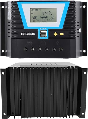 Miniatura 2 de Panel de carga solar, controlador de cargador solar, regulador inteligente de batería Energía solar, regulador de control de descarga, para baterías