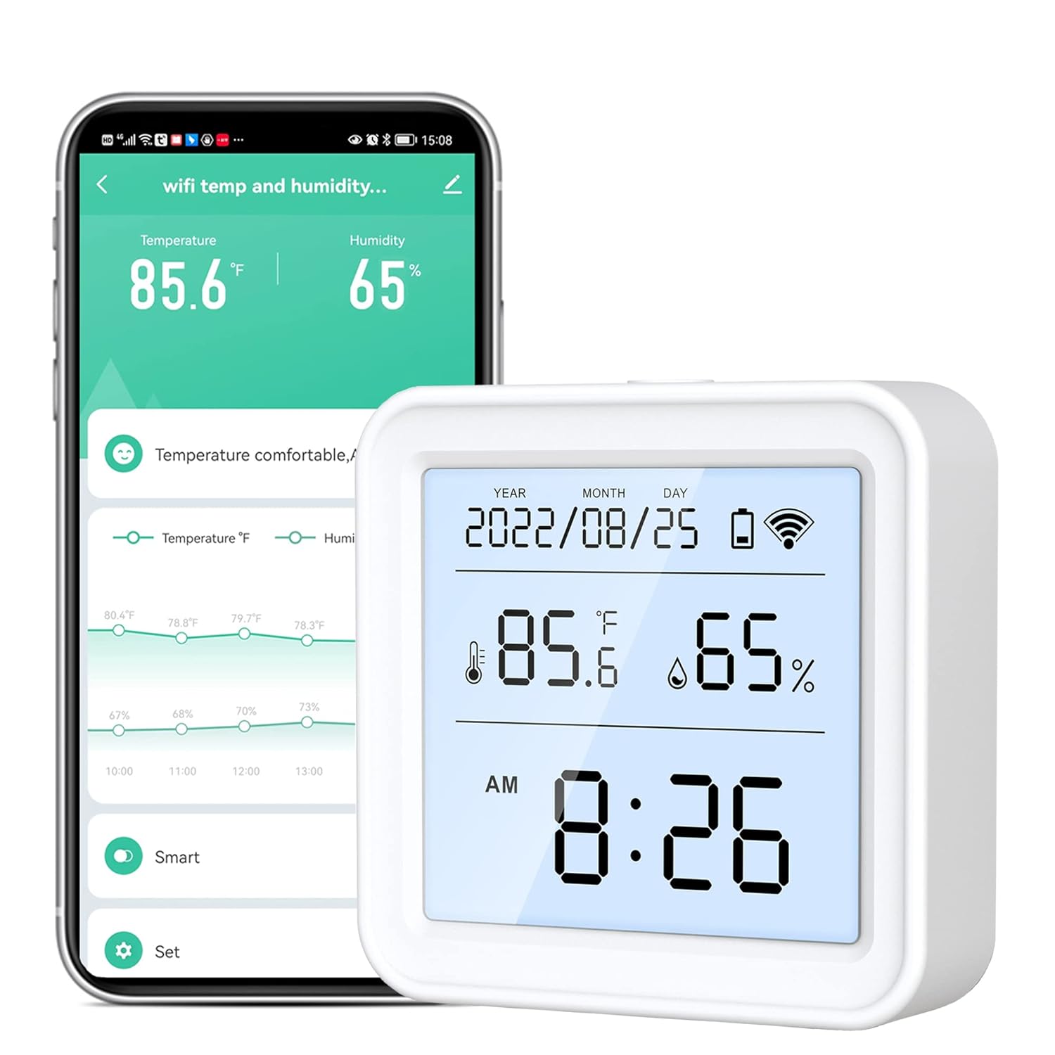 WiFi Thermometer Hygrometer Digital Indoor Temperature