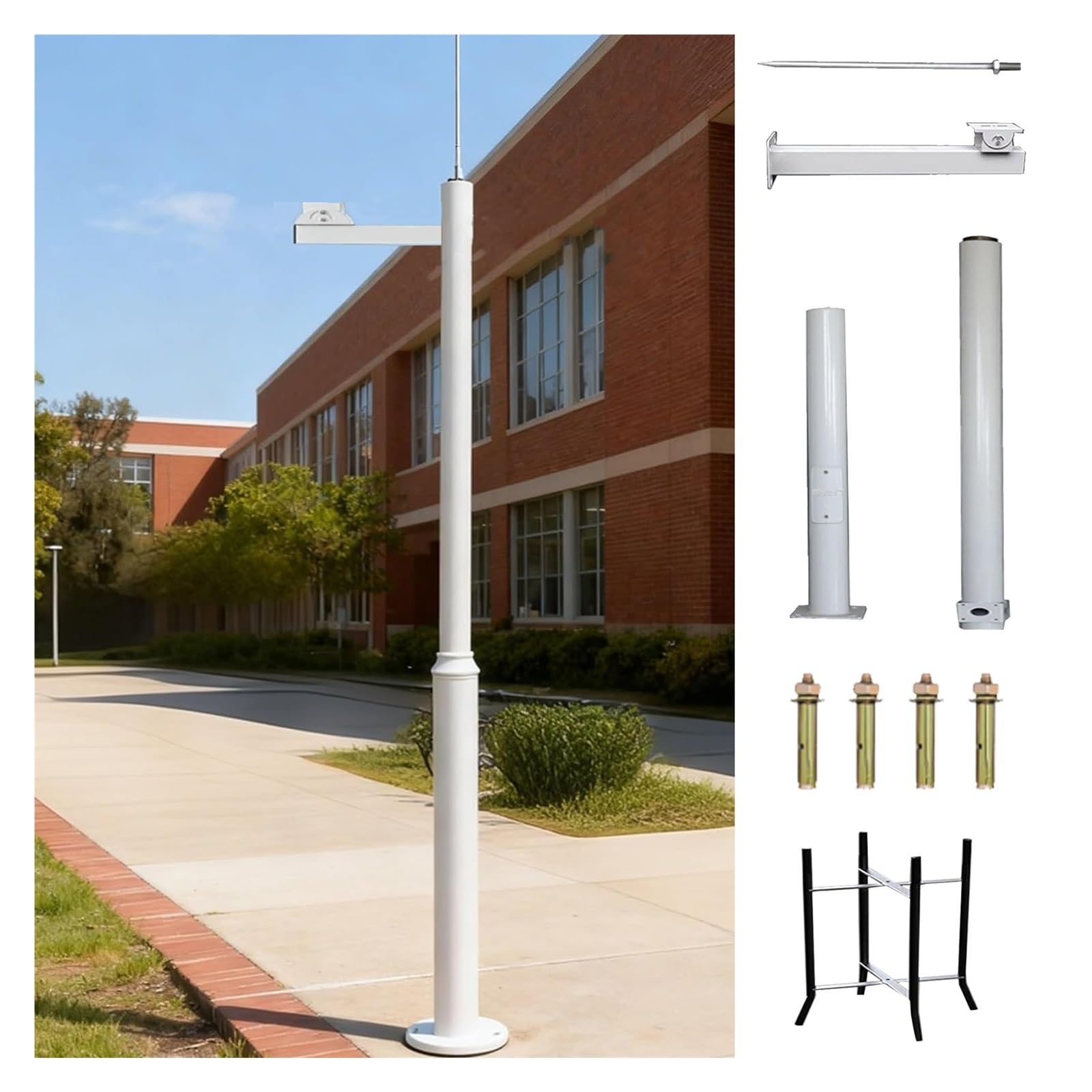 Poteau de surveillance réglable pour caméra de sécurité CCTV de type épissure