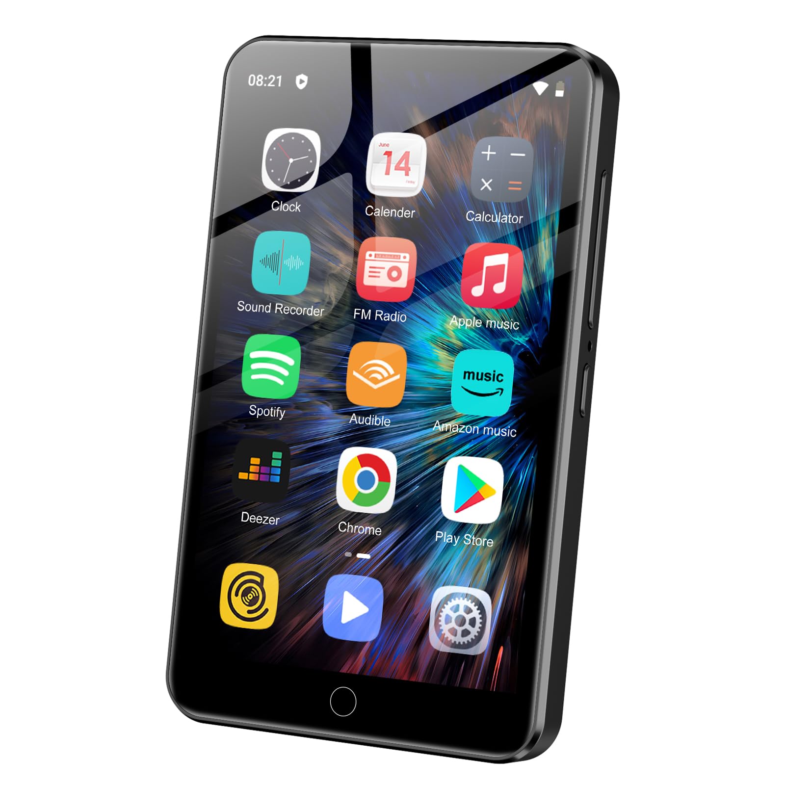 MP3 Player with Bluetooth and WiFi, 80GB Android OS, 4" Touch Screen, FM Radio, Kids MP3 & MP4 Player with Spotify, Amazon Music, and Google Play