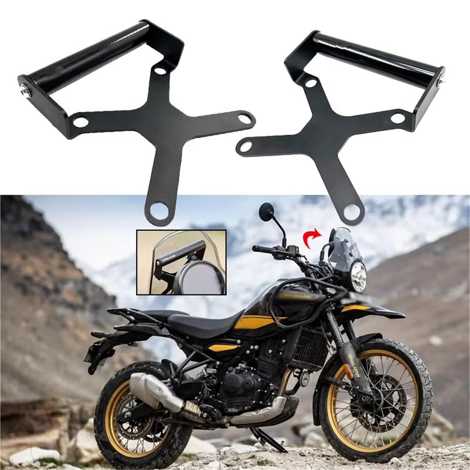 Support Navigation Moto Pour Himalayan 450 Pour Himalayan450 2024 2025 Accessoires Moto Téléphone Plaque Navigation GPS Support