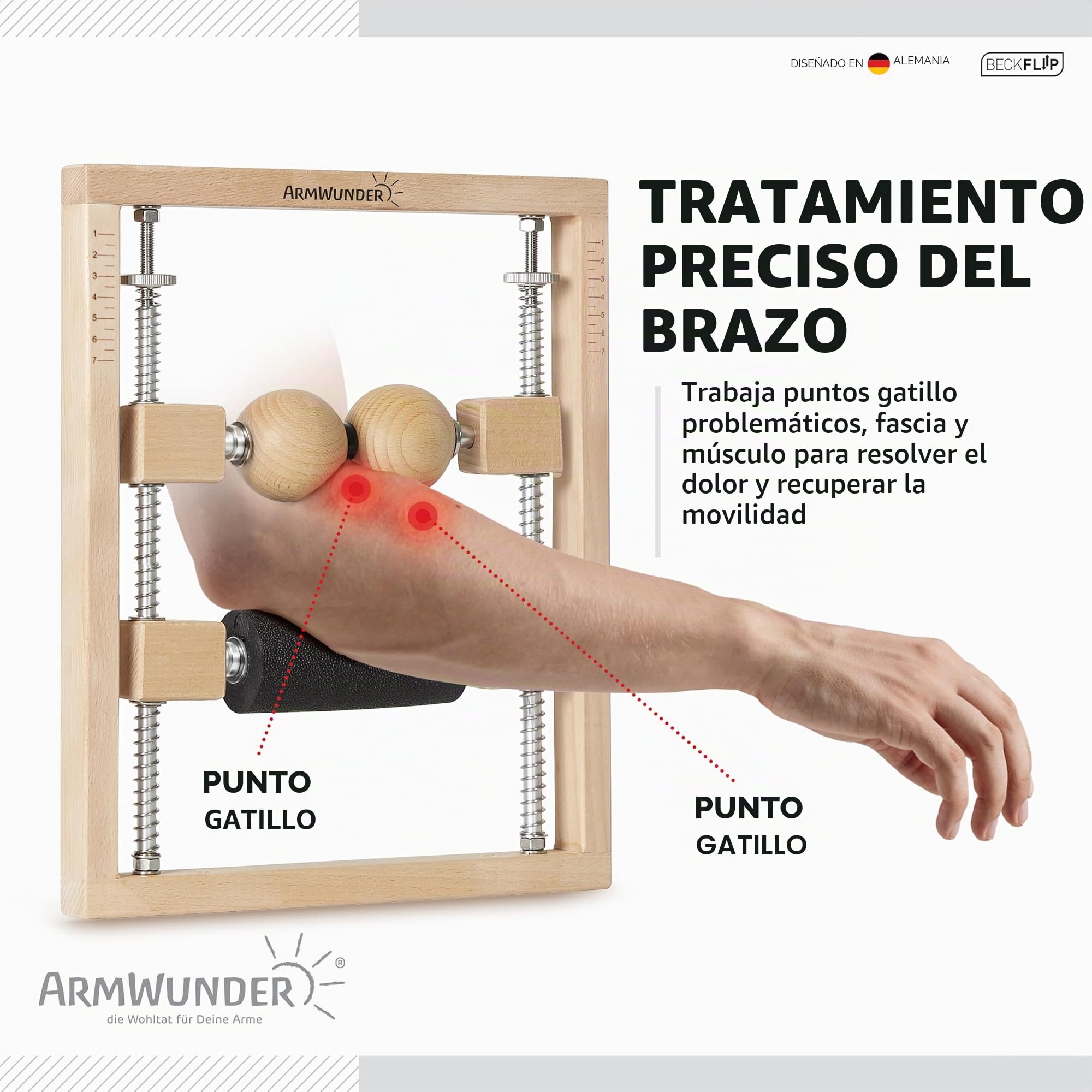 Masajeador profesional de antebrazo y rodillo, codo de tenis, pickleball, codo de golfista, tendinitis, túnel carpiano, muñeca, mano, punto de activación, liberación activa y miofascial