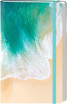 A5 Hardcover Lined Journal Notebook, 160 Pages Beach